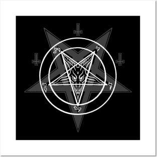 Sigil of Baphomet - Pentagram, Devil, Dark Art, Leviathan, Samael, Lilith, 666 Sticker Posters and Art